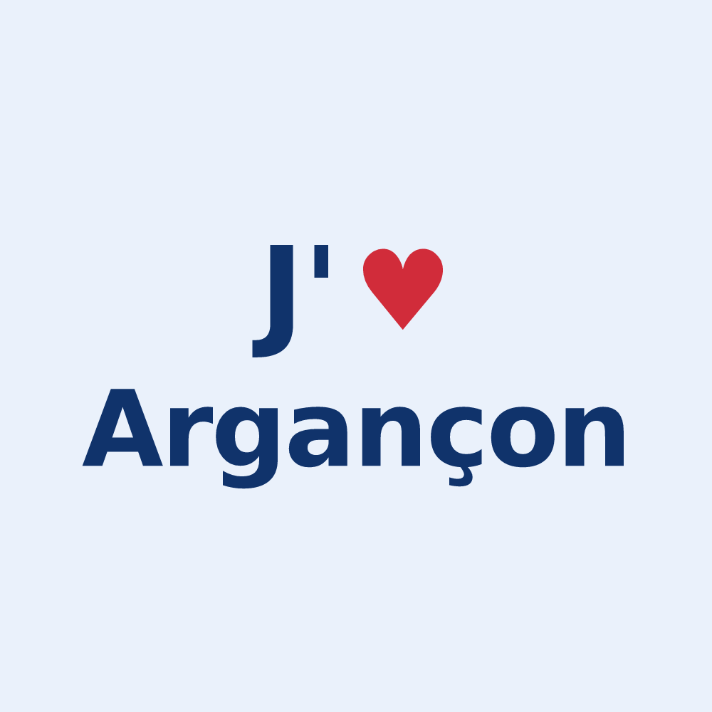 Sticker personnalisé Argançon — design J'aime Argançon