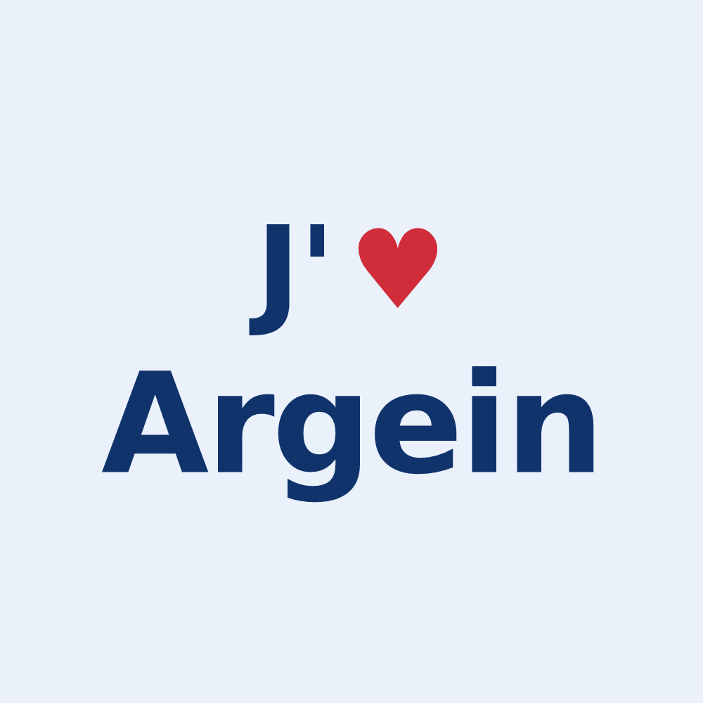 Sticker personnalisé Argein — design J'aime Argein