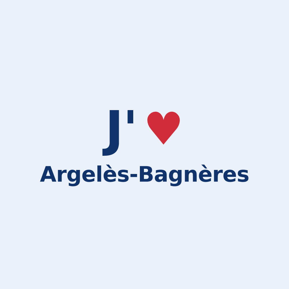 Sticker personnalisé Argelès-Bagnères — design J'aime Argelès-Bagnères