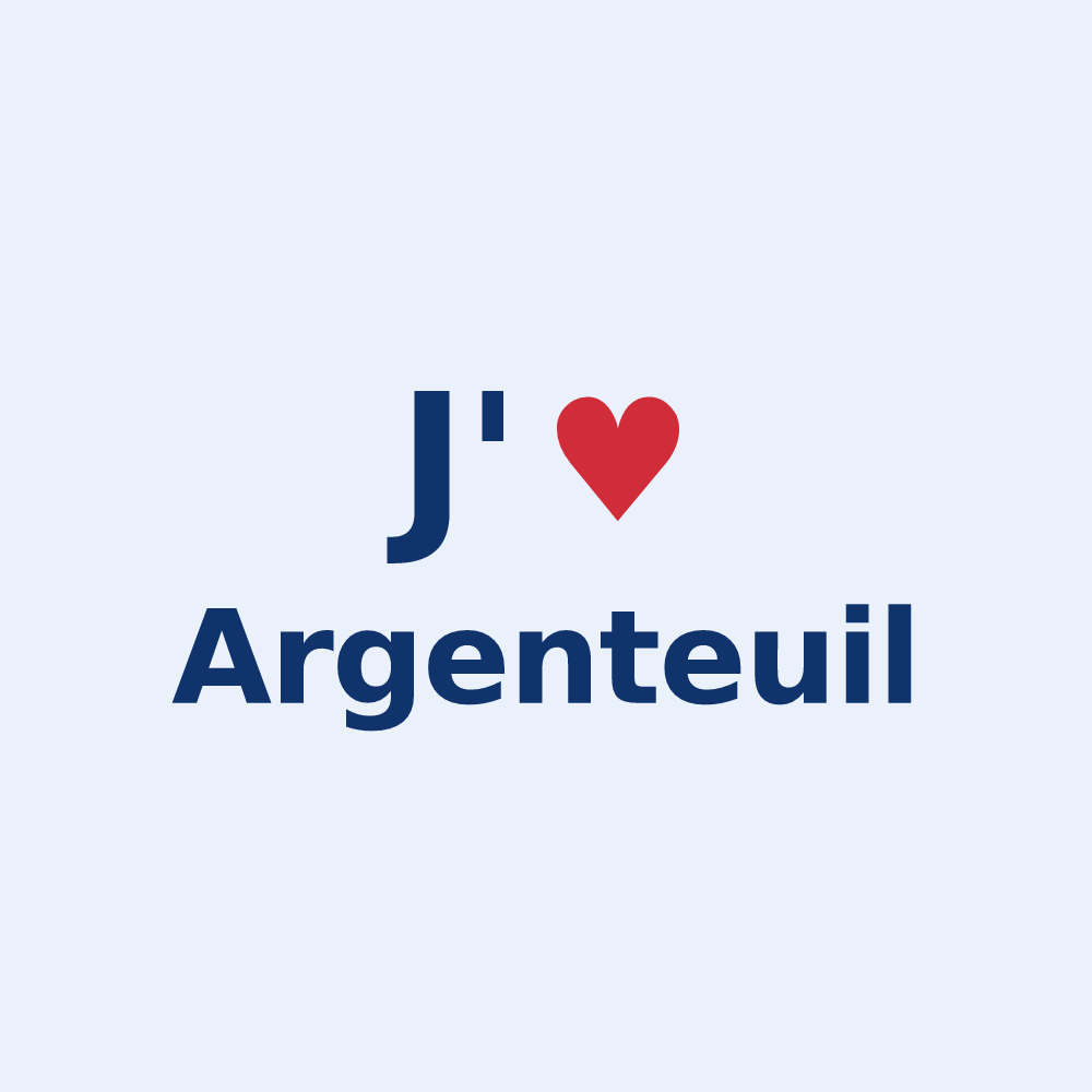 Sticker personnalisé Argenteuil — design J'aime Argenteuil