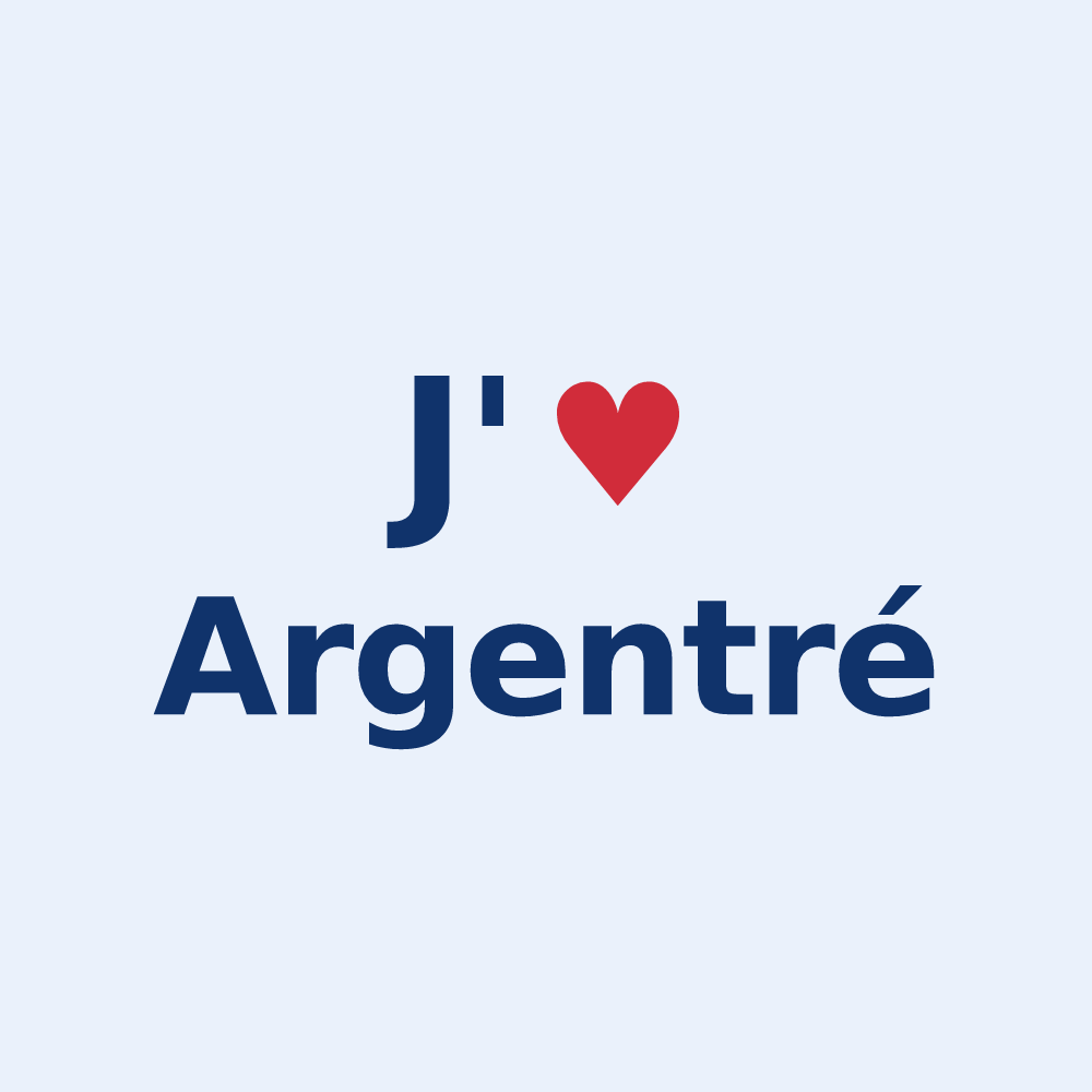 Sticker personnalisé Argentré — design J'aime Argentré