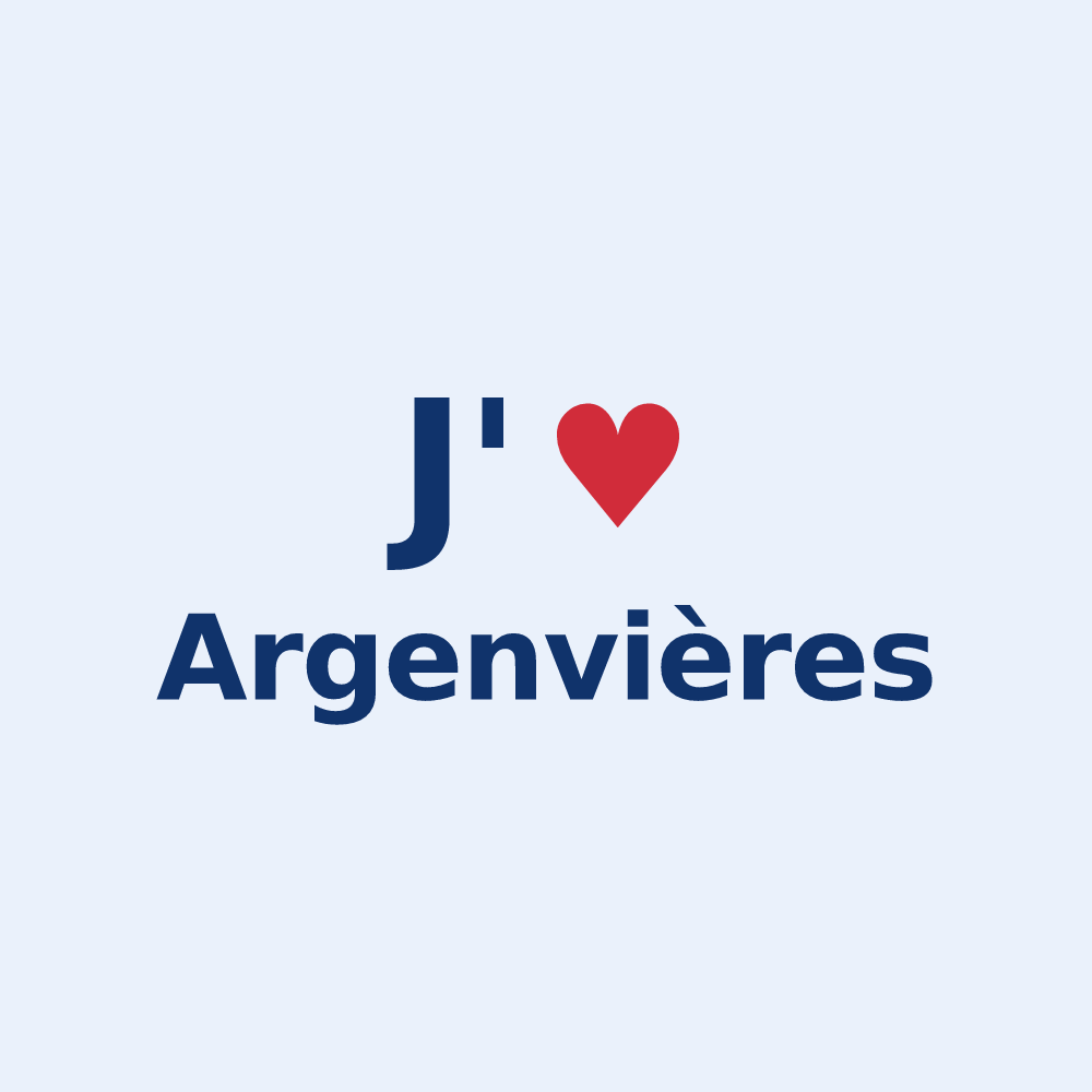 Sticker personnalisé Argenvières — design J'aime Argenvières