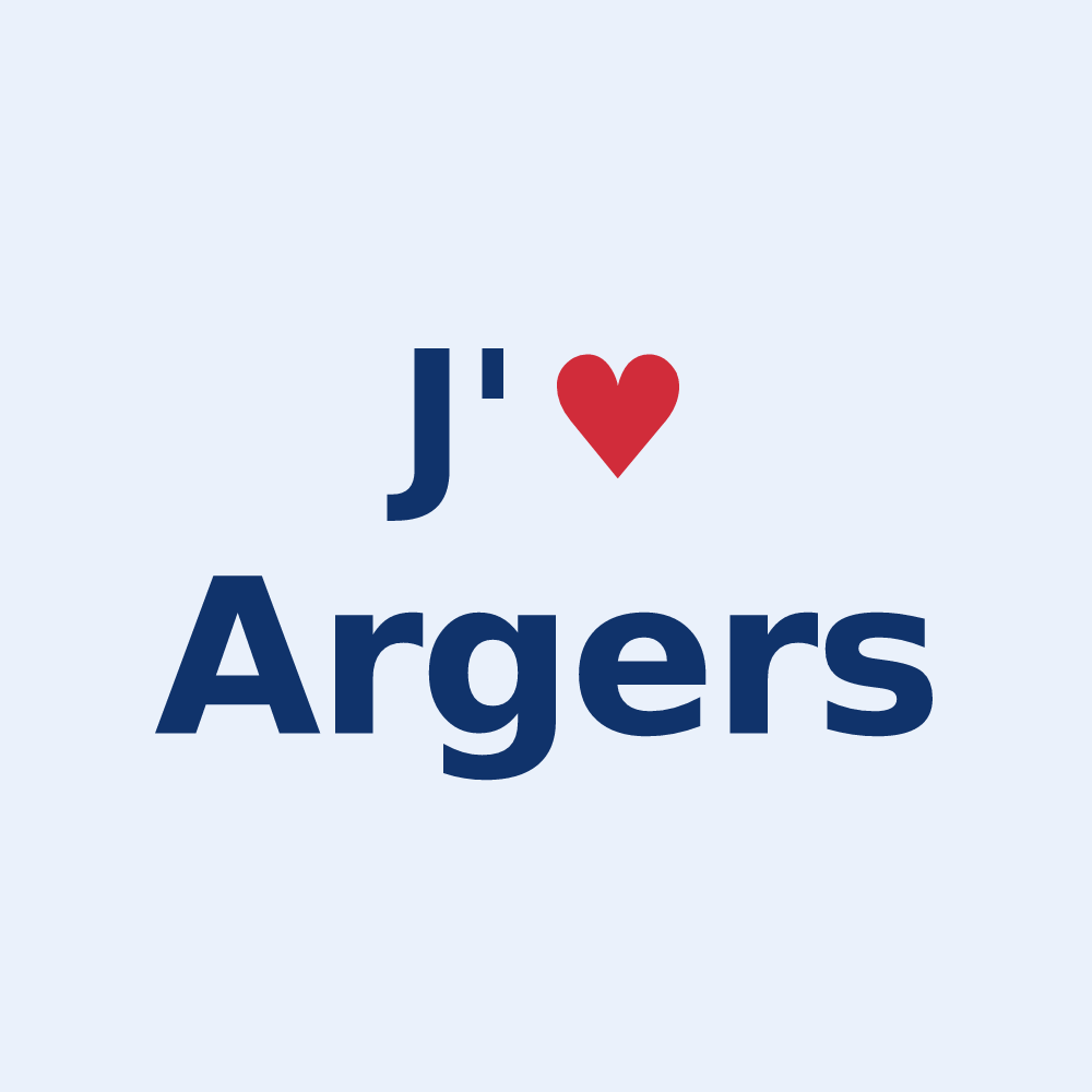 Sticker personnalisé Argers — design J'aime Argers