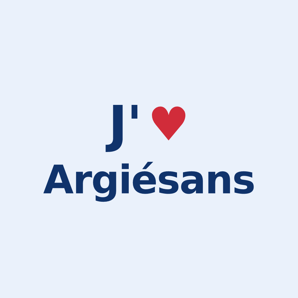 Sticker personnalisé Argiésans — design J'aime Argiésans