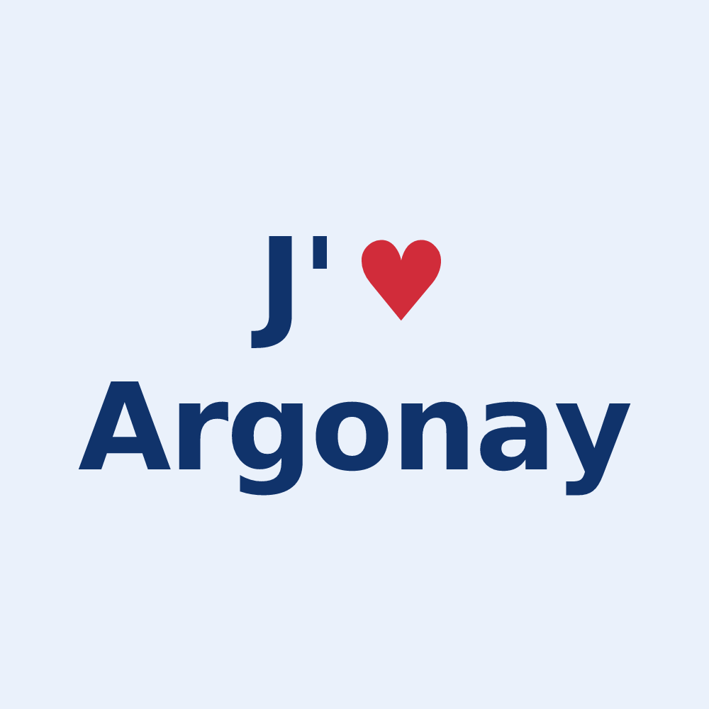 Sticker personnalisé Argonay — design J'aime Argonay