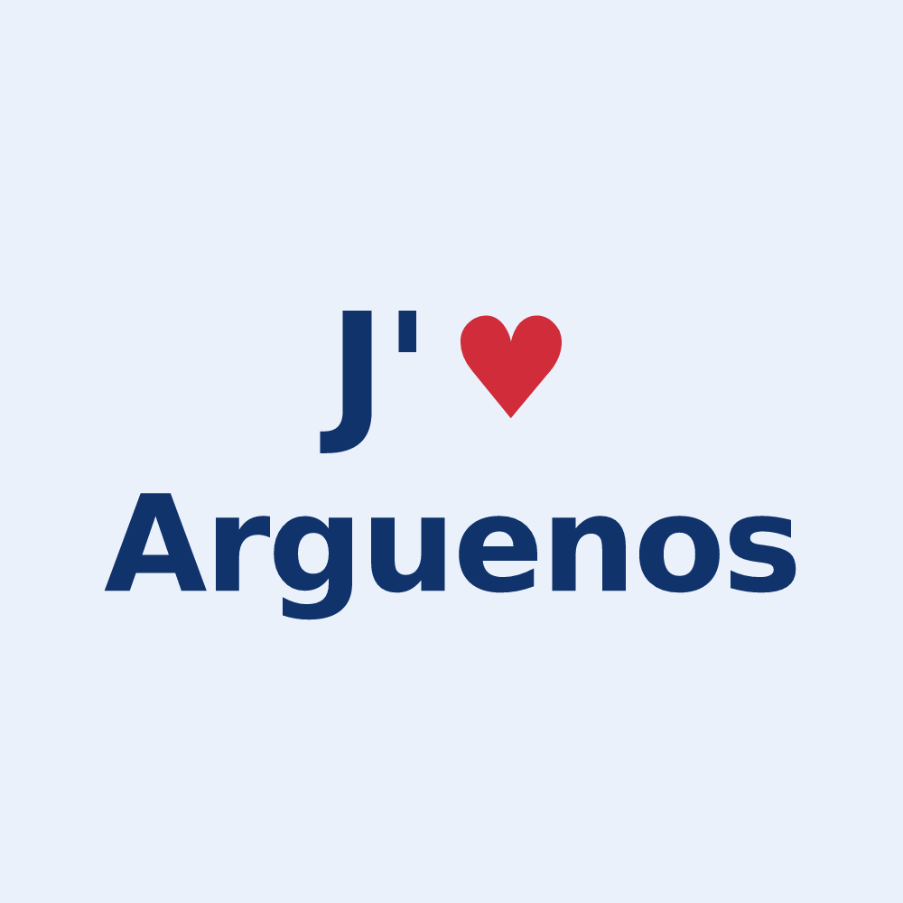 Sticker personnalisé Arguenos — design J'aime Arguenos
