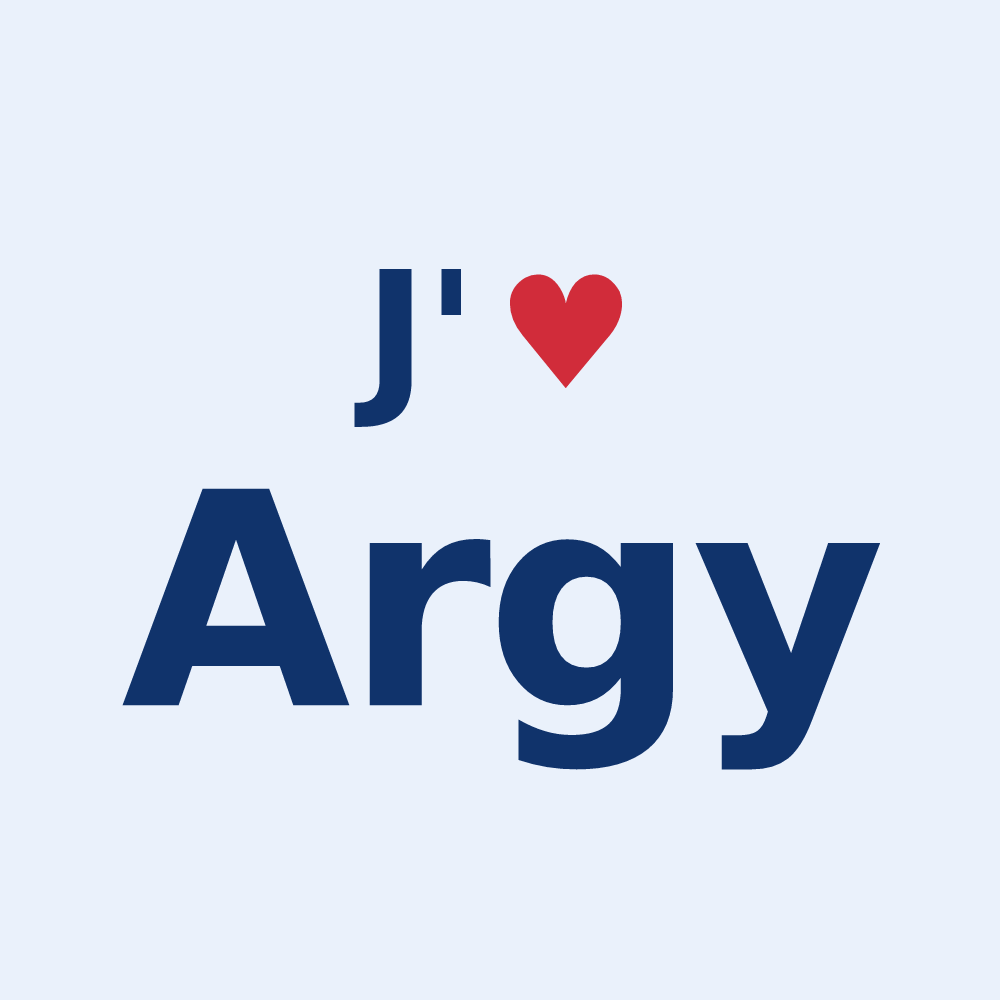 Sticker personnalisé Argy — design J'aime Argy