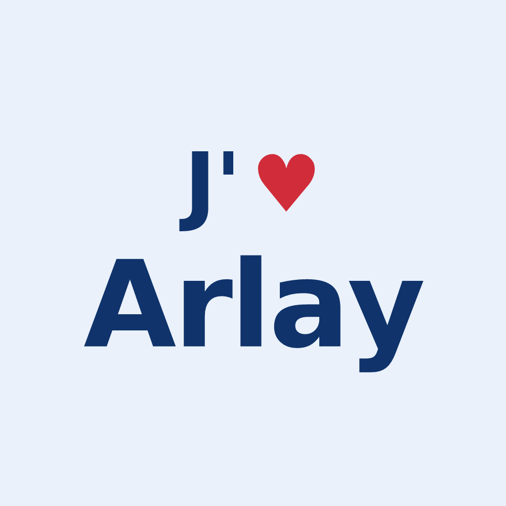 Sticker personnalisé Arlay — design J'aime Arlay