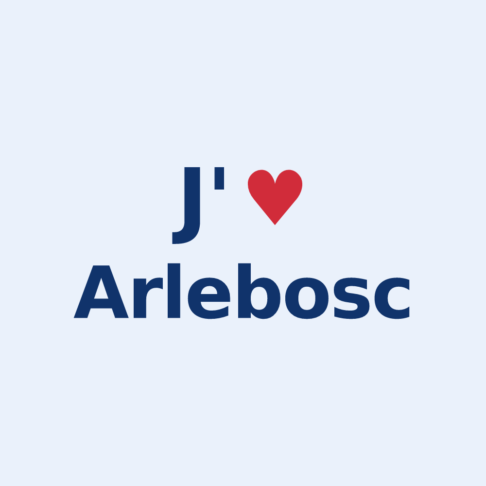 Sticker personnalisé Arlebosc — design J'aime Arlebosc