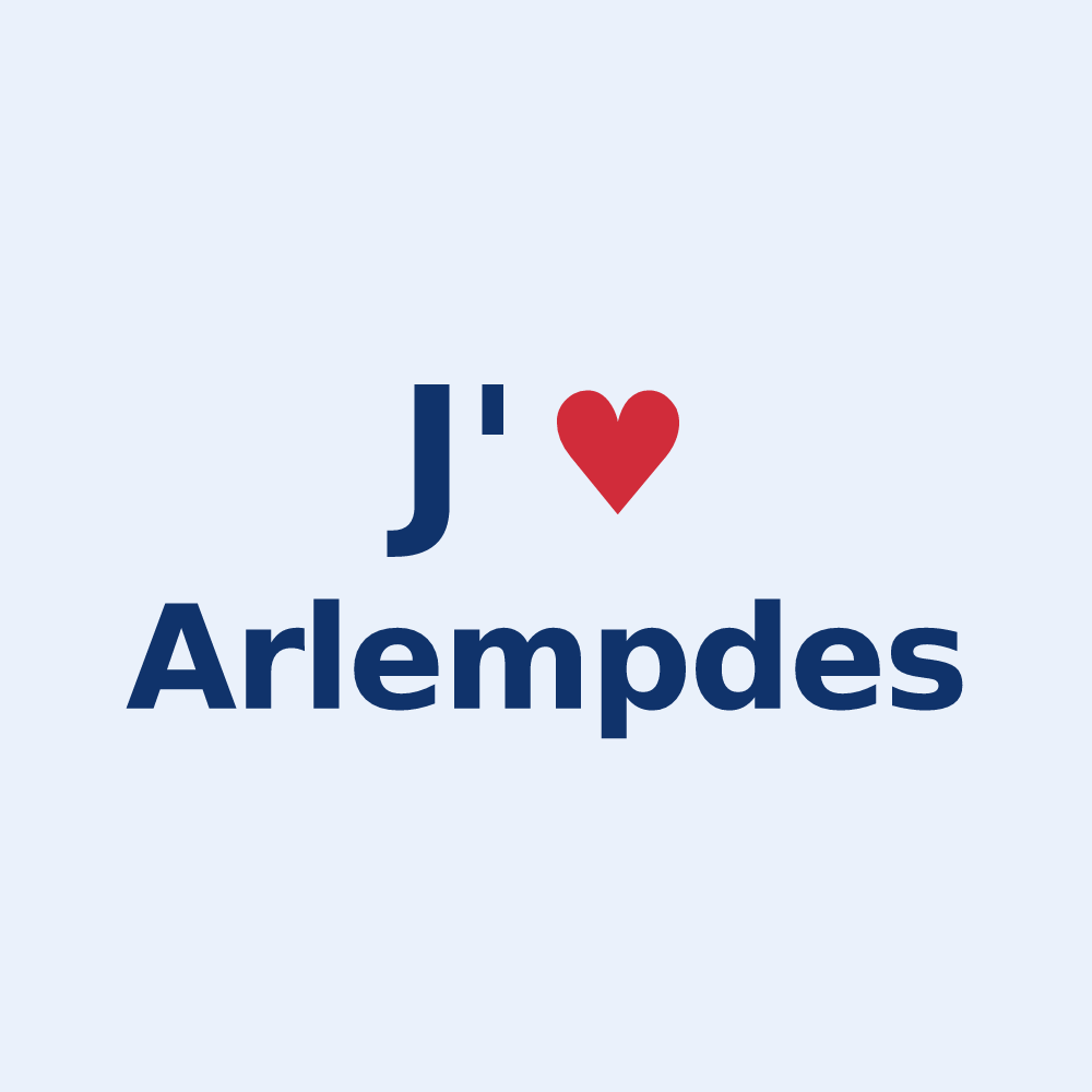 Sticker personnalisé Arlempdes — design J'aime Arlempdes