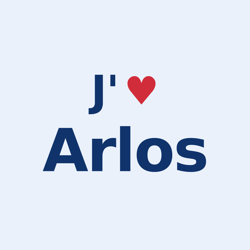 Sticker personnalisé Arlos — design J'aime Arlos