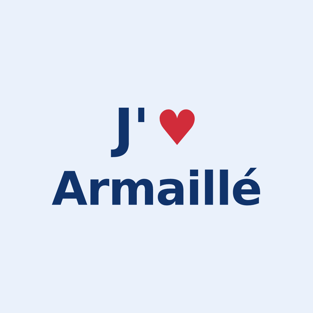 Sticker personnalisé Armaillé — design J'aime Armaillé