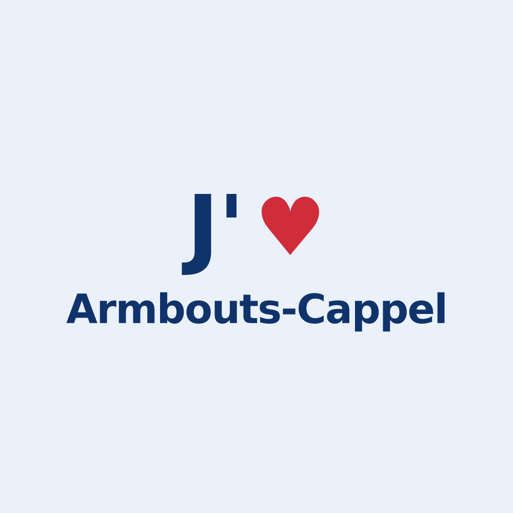 Sticker personnalisé Armbouts-Cappel — design J'aime Armbouts-Cappel