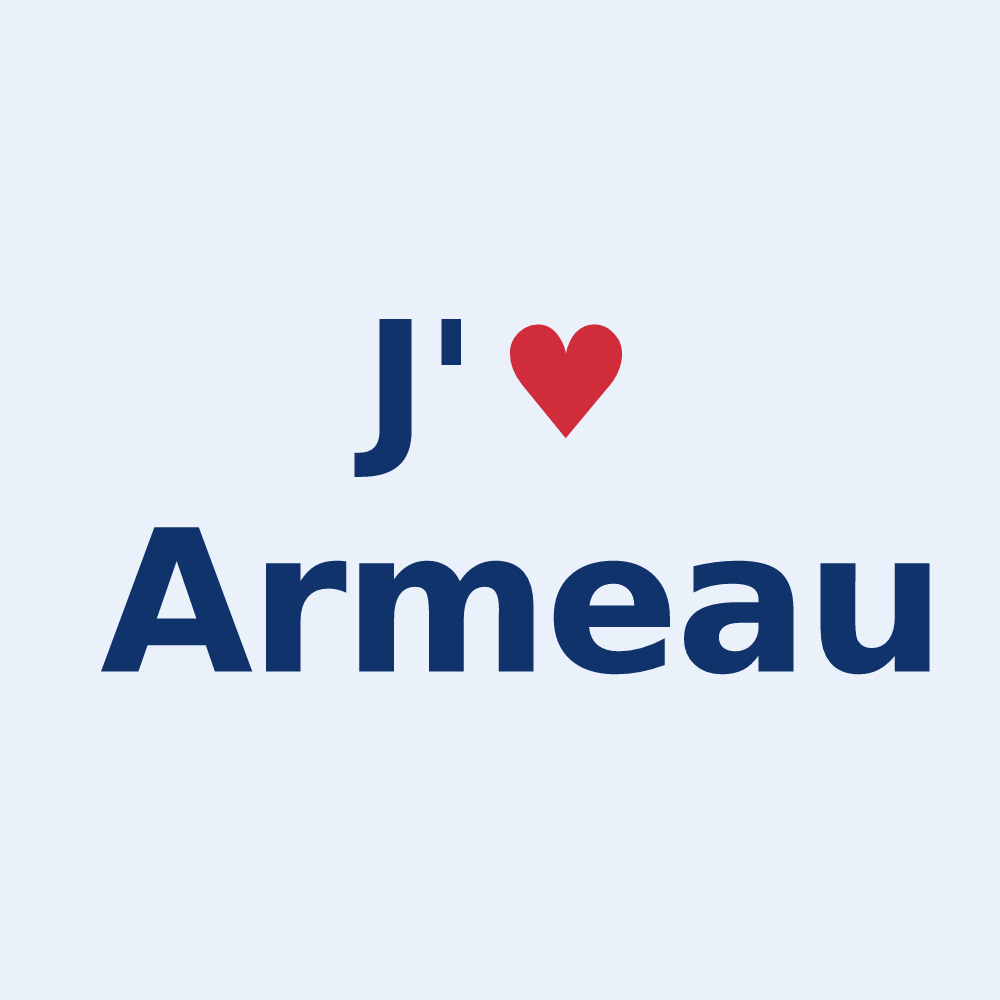 Sticker personnalisé Armeau — design J'aime Armeau