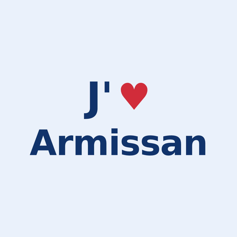 Sticker personnalisé Armissan — design J'aime Armissan