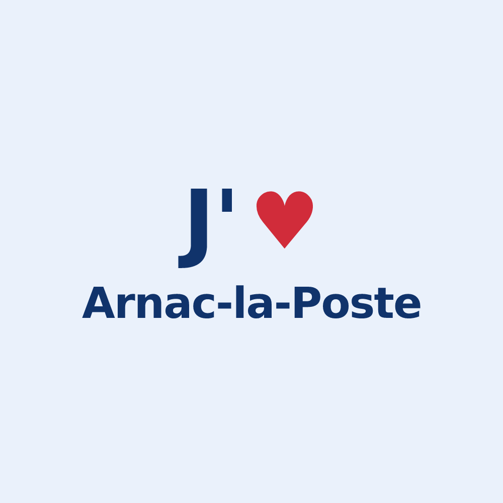 Sticker personnalisé Arnac-la-Poste — design J'aime Arnac-la-Poste