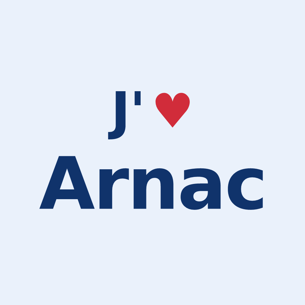 Sticker personnalisé Arnac — design J'aime Arnac