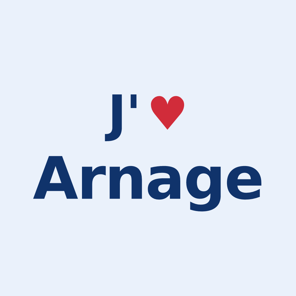Sticker personnalisé Arnage — design J'aime Arnage