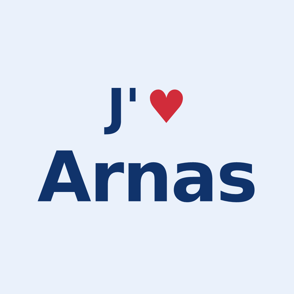 Sticker personnalisé Arnas — design J'aime Arnas