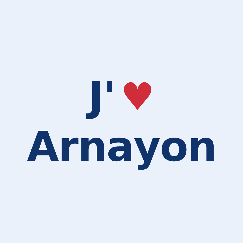 Sticker personnalisé Arnayon — design J'aime Arnayon