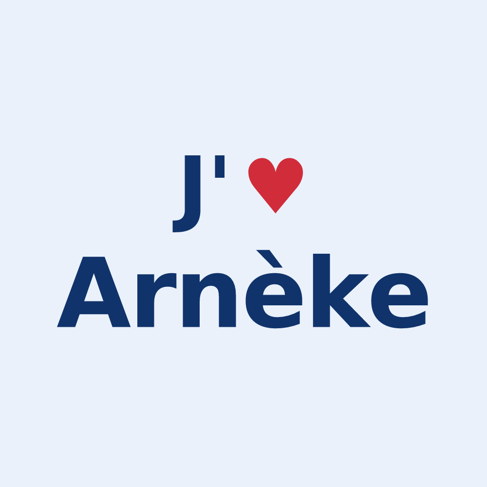 Sticker personnalisé Arnèke — design J'aime Arnèke