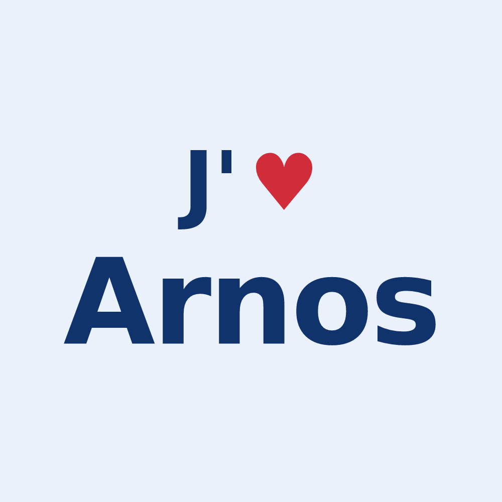 Sticker personnalisé Arnos — design J'aime Arnos