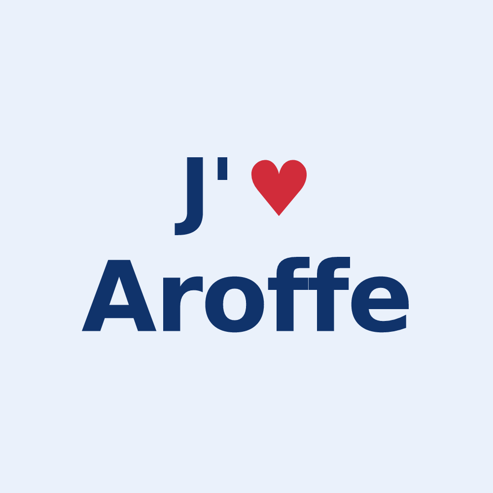 Sticker personnalisé Aroffe — design J'aime Aroffe
