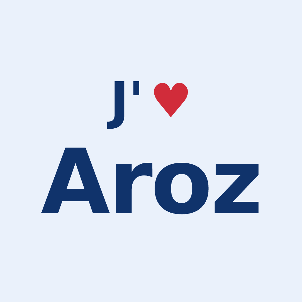 Sticker personnalisé Aroz — design J'aime Aroz