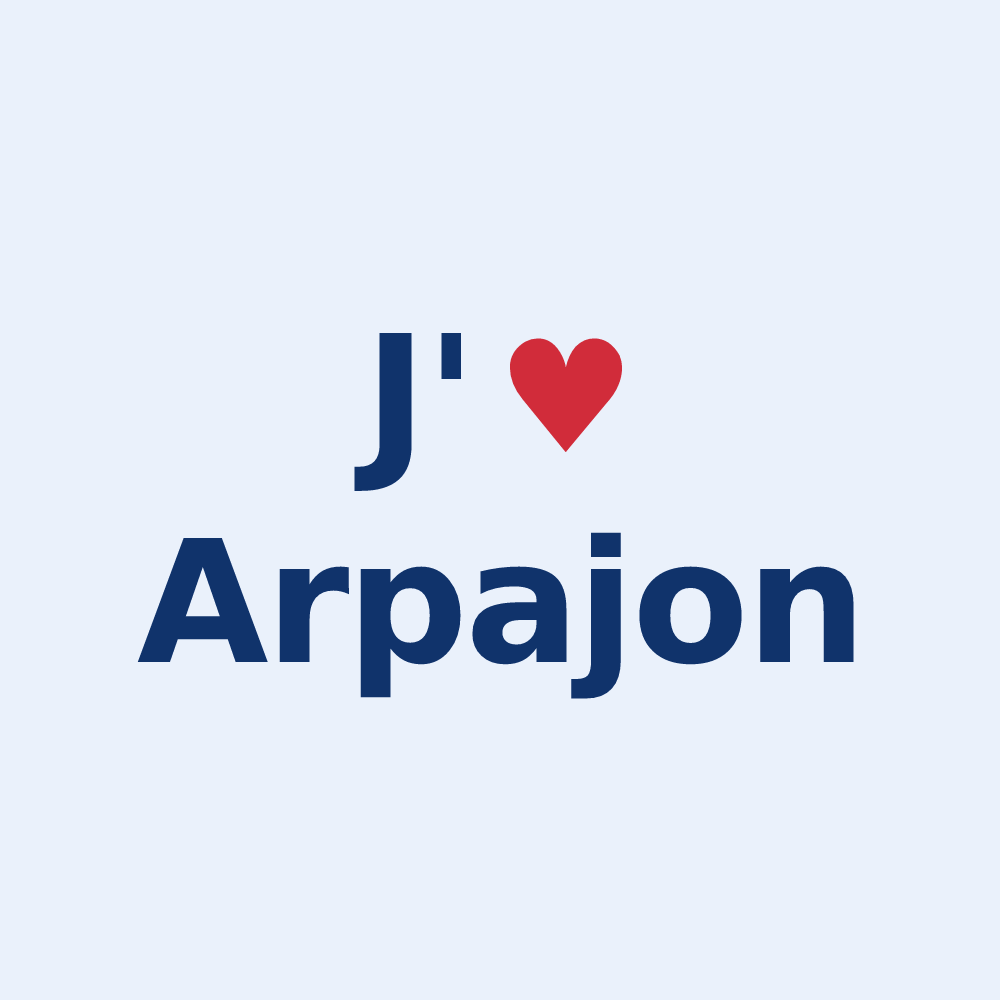 Sticker personnalisé Arpajon — design J'aime Arpajon