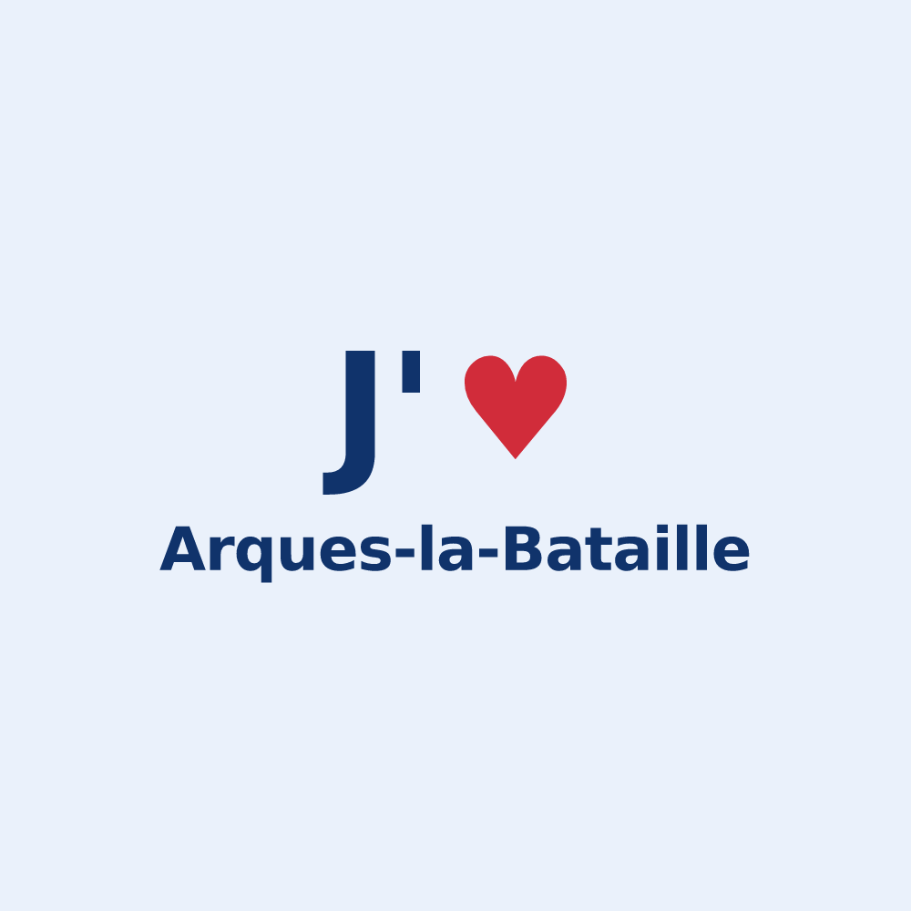 Sticker personnalisé Arques-la-Bataille — design J'aime Arques-la-Bataille