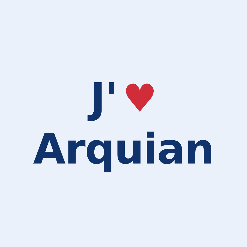 Sticker personnalisé Arquian — design J'aime Arquian