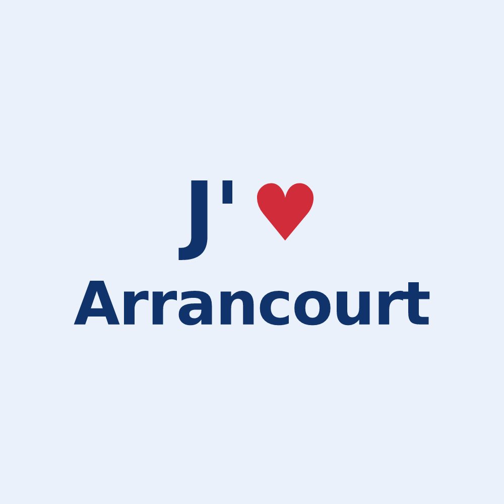 Sticker personnalisé Arrancourt — design J'aime Arrancourt