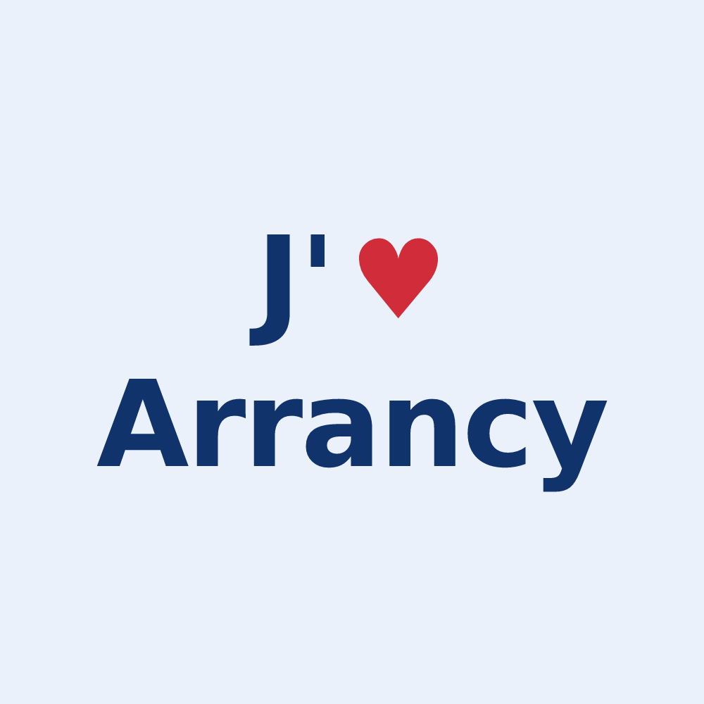 Sticker personnalisé Arrancy — design J'aime Arrancy