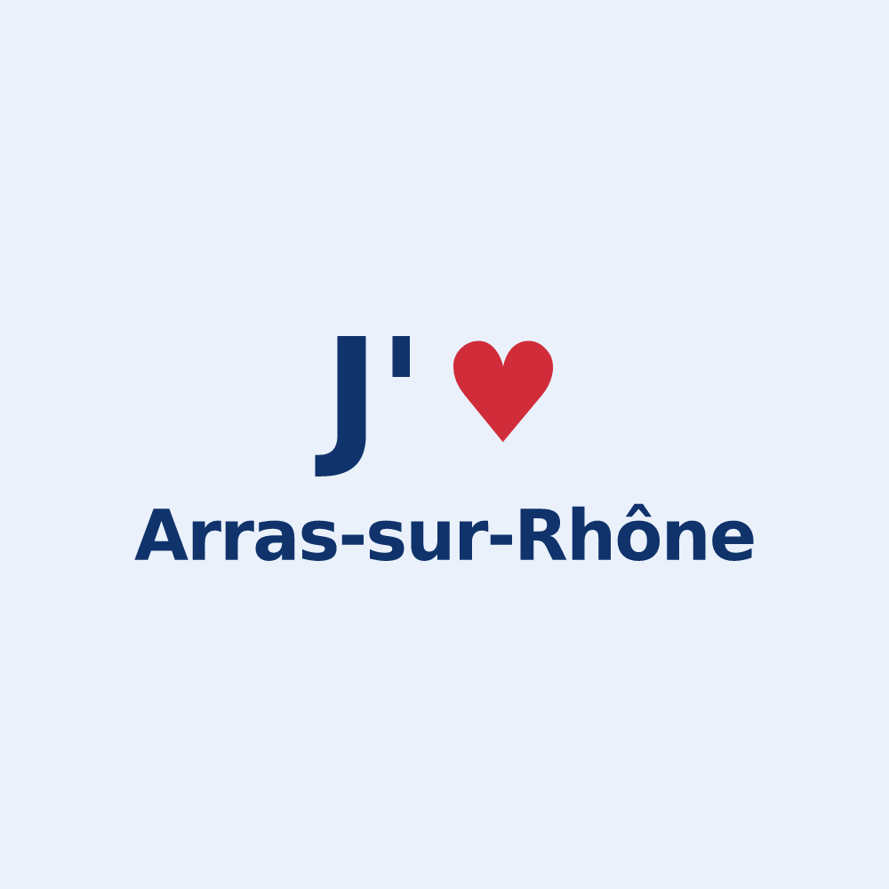 Sticker personnalisé Arras-sur-Rhône — design J'aime Arras-sur-Rhône