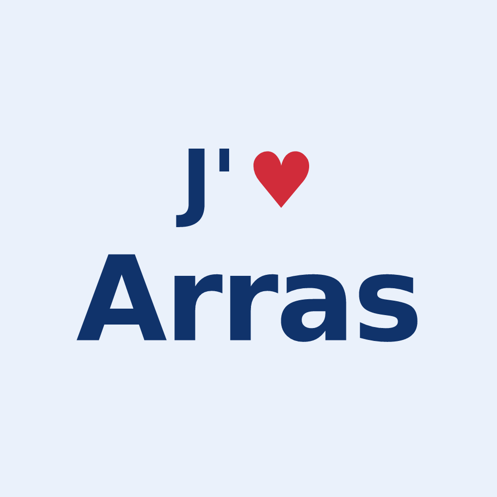 Sticker personnalisé Arras — design J'aime Arras