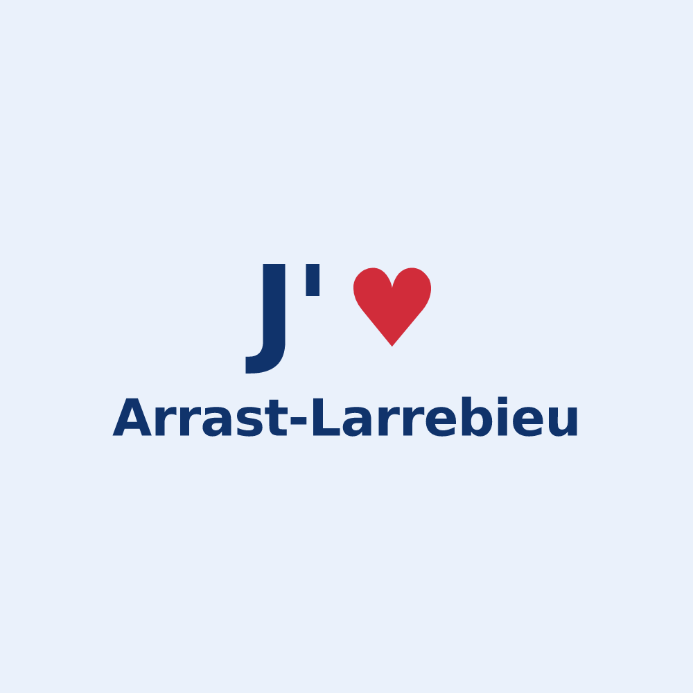 Sticker personnalisé Arrast-Larrebieu — design J'aime Arrast-Larrebieu