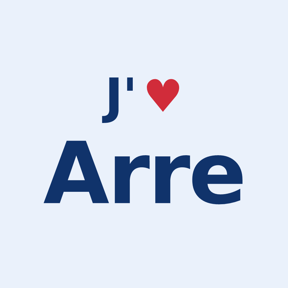 Sticker personnalisé Arre — design J'aime Arre