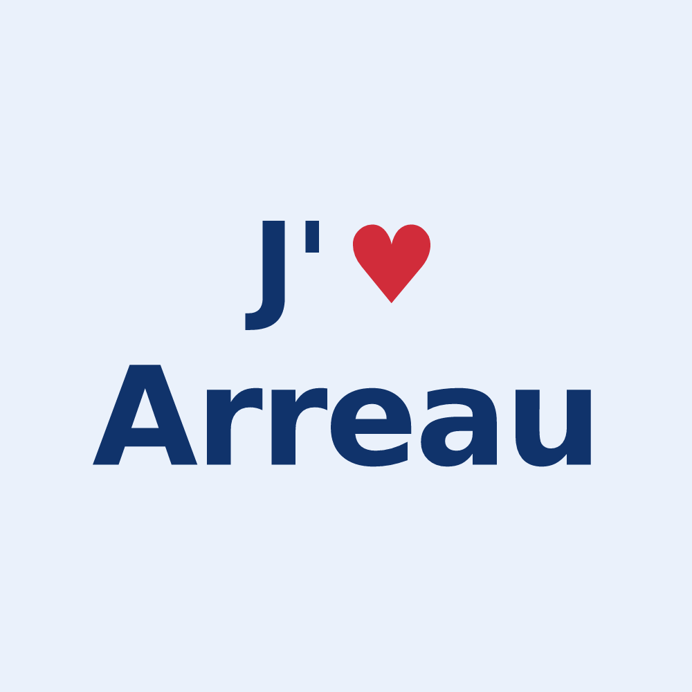 Sticker personnalisé Arreau — design J'aime Arreau
