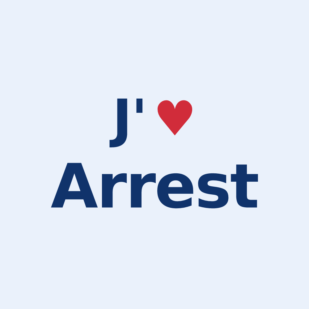 Sticker personnalisé Arrest — design J'aime Arrest