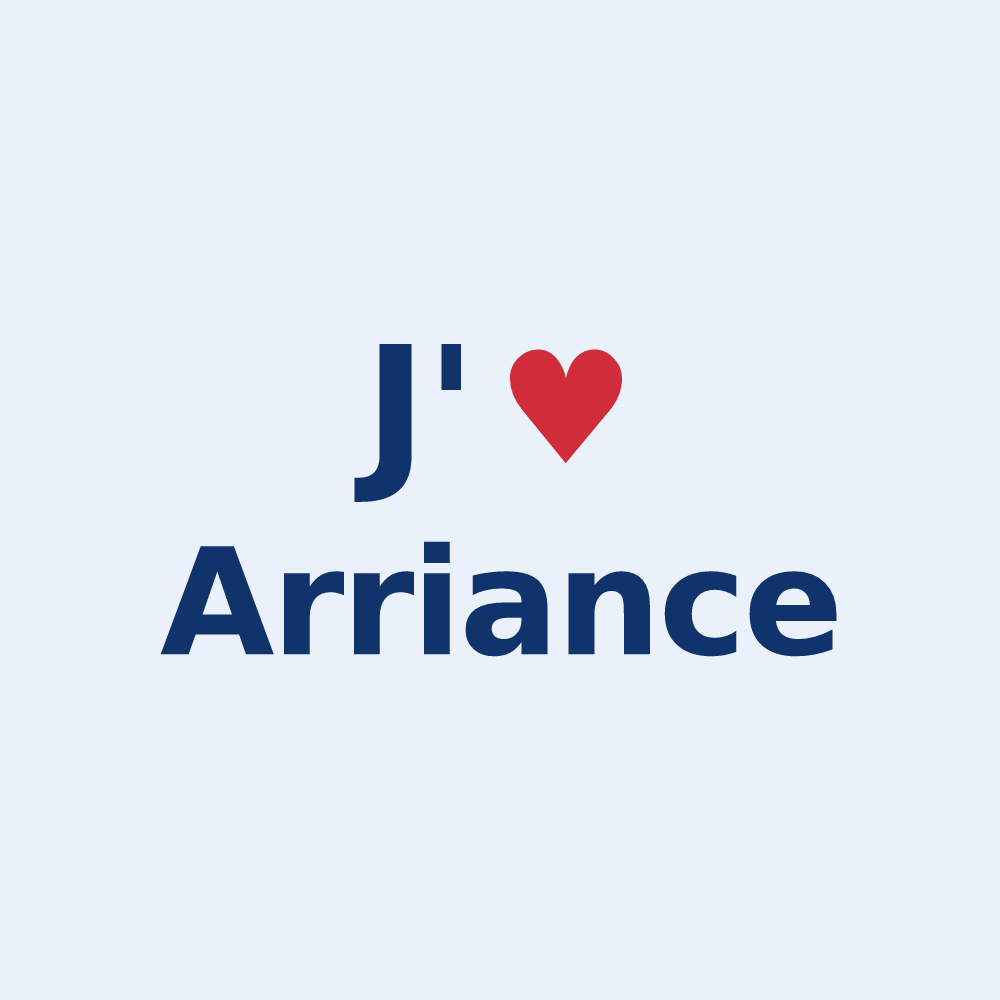Sticker personnalisé Arriance — design J'aime Arriance