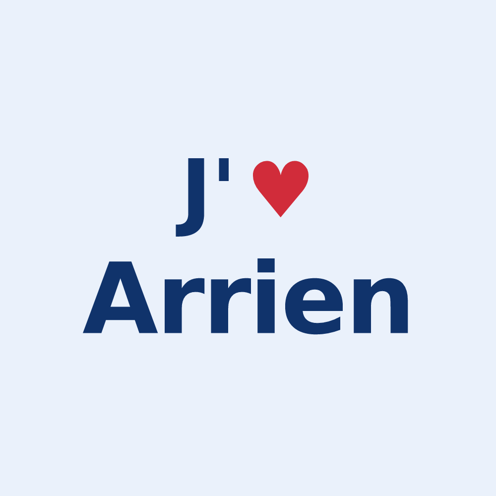 Sticker personnalisé Arrien — design J'aime Arrien