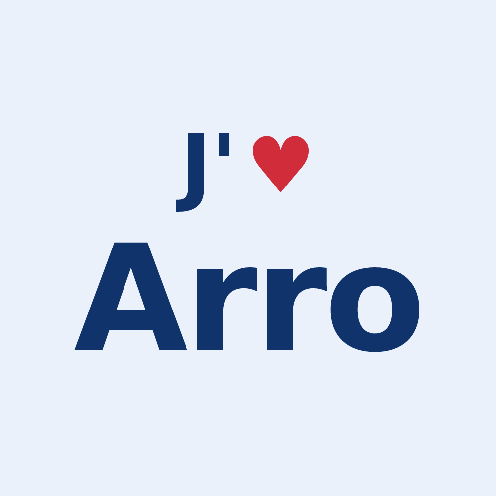 Sticker personnalisé Arro — design J'aime Arro