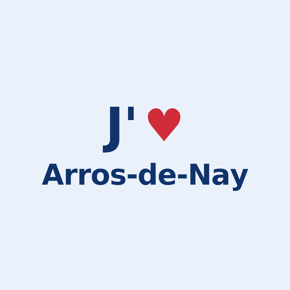 Sticker personnalisé Arros-de-Nay — design J'aime Arros-de-Nay