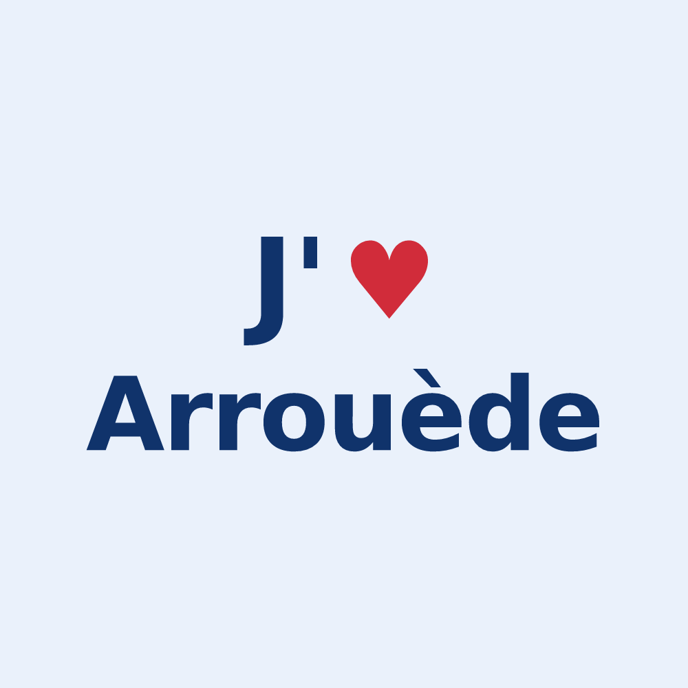 Sticker personnalisé Arrouède — design J'aime Arrouède