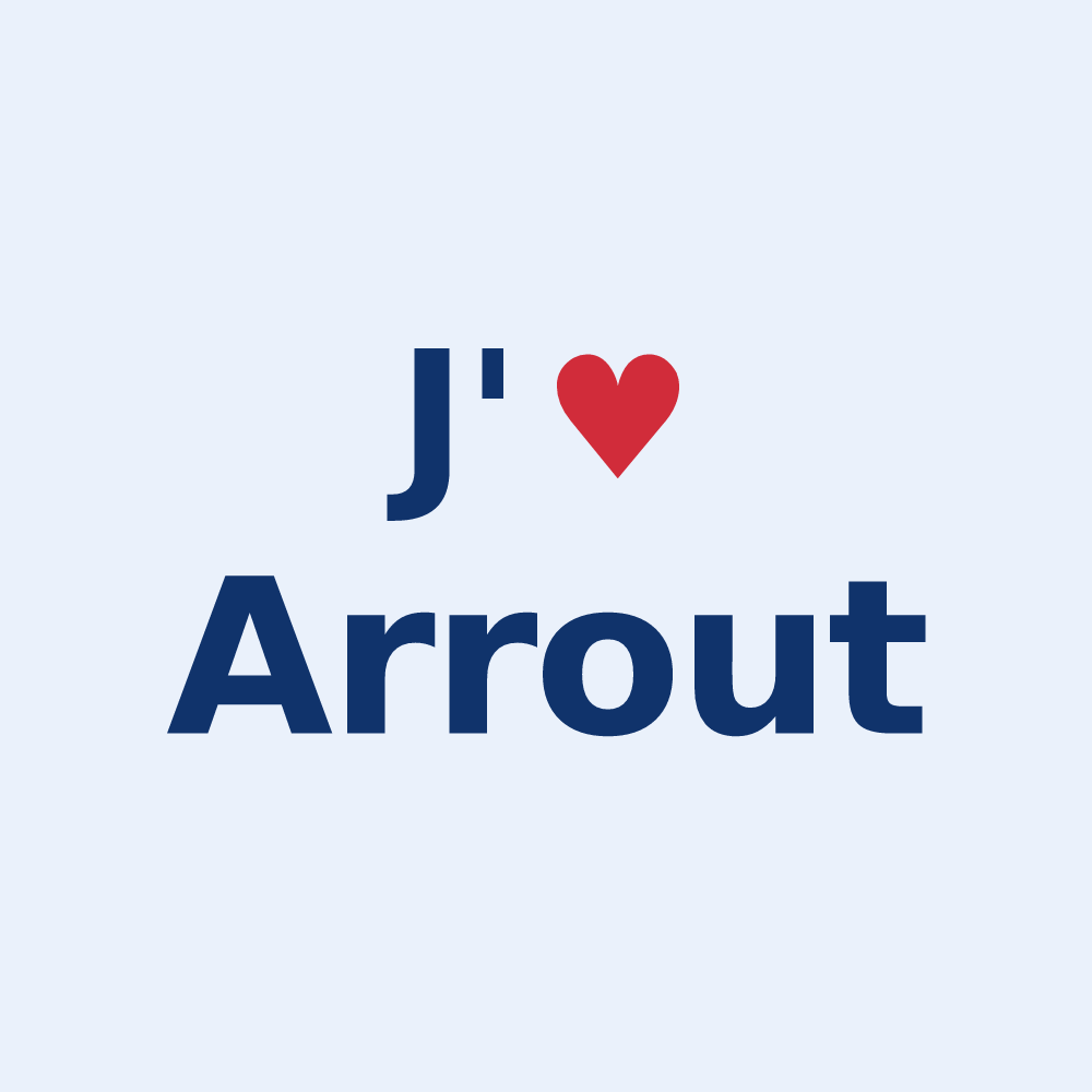 Sticker personnalisé Arrout — design J'aime Arrout