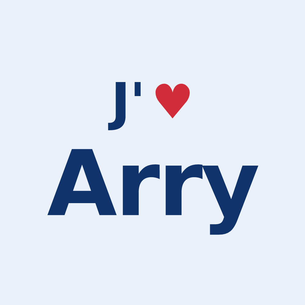 Sticker personnalisé Arry — design J'aime Arry