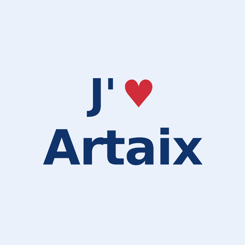 Sticker personnalisé Artaix — design J'aime Artaix