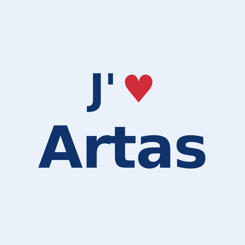 Sticker personnalisé Artas — design J'aime Artas