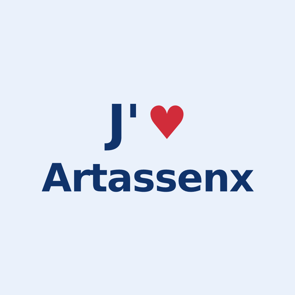Sticker personnalisé Artassenx — design J'aime Artassenx