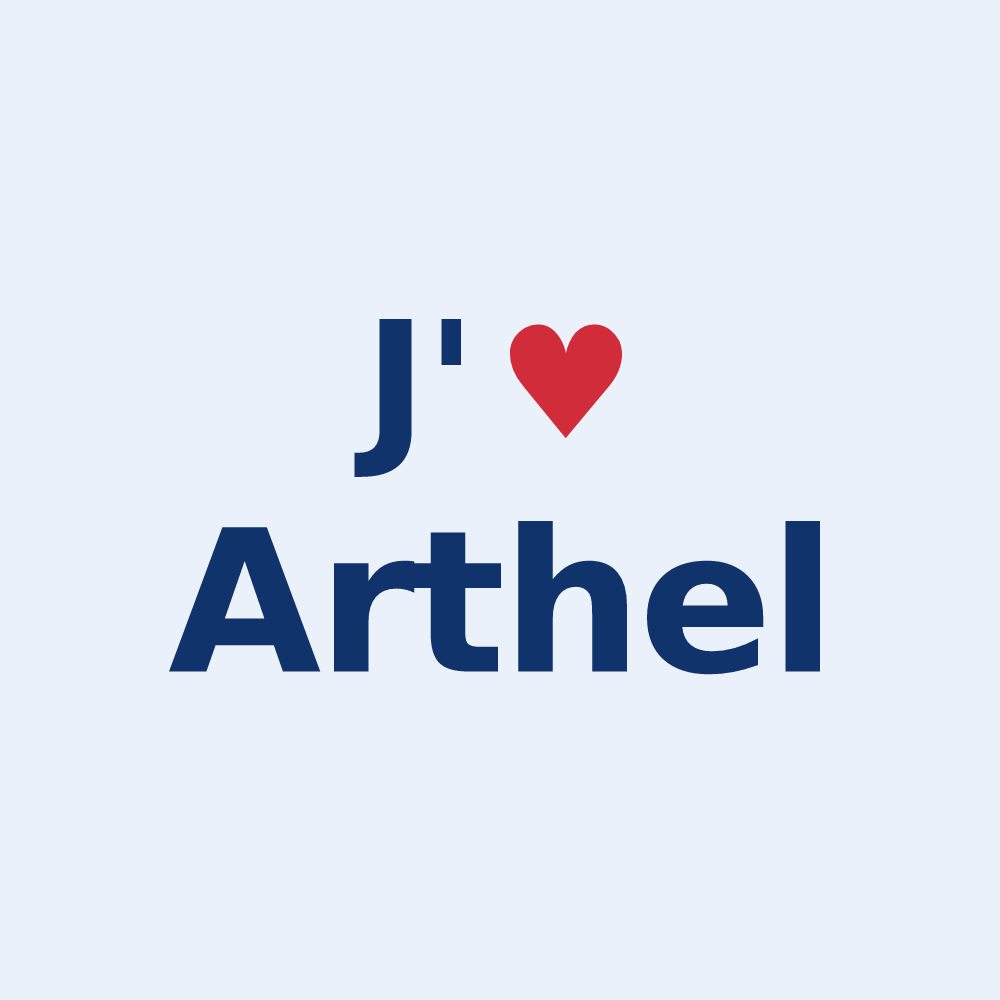 Sticker personnalisé Arthel — design J'aime Arthel